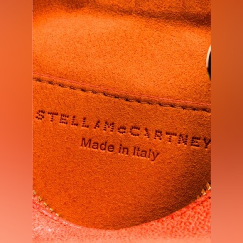 Stella McCartney Mini Zip Falabella Shoulder Bag in Orange - Picture 4 of 7